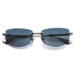 超希少 コムドット やまと着用 リムレス サングラス ブルー - メルカリ