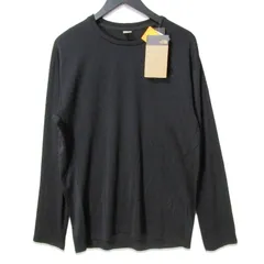 美品 THE NORTH FACE ノースフェイス 長袖Tシャツ NT61912 L/S FlashDry Crew フラッシュドライクルー ブラック 黒 XL 27112491