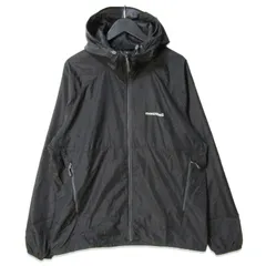 美品 mont-bell モンベル ウインドブラスト パーカ 1103242 ウインドブレーカー メンズ ナイロン ジャケット ブラック 黒 XL 27112540