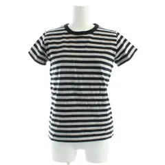 アニエスベー agnes b. Tシャツ カットソー 半袖 1 黒 ブラック 白 ホワイト ボーダー柄 /AP