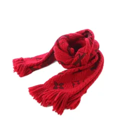 ルイヴィトン LOUIS VUITTON エシャルプロゴマニア マフラー 赤 /KH ■OH