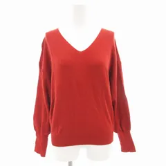 N.Natural Beauty Basic N.ナチュラルビューティーベーシック ニット セーター 長袖 Vネック ウール M 赤 レッド /GV ■GY39