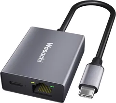 USB-C LAN アダプター 1000Mbps高速+PD100W急速充電 有線LANアダプター Type-C to RJ45 ギガビットイーサネット 変換アダプタ アルミ合金