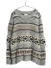 デニム&サプライ ラルフローレン ノルディック ニット セーター メンズ L / 古着 ポロ ウール アルパカ モヘア アクリル フェアアイル 総柄