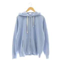 ロンハーマン Ron Herman RHC × チャンピオン Champion ワンポイント Rロゴ 刺繍 スウェット ジップ パーカー M ライトブルー /DF ■OS