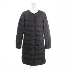 ユニクロ UNIQLO ULTRA LIGHT DOWN ダウンコート XL 黒 ブラック 長袖 ノーカラー キルティング /AO16 ■GY61