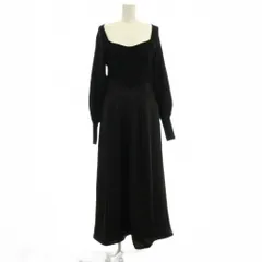 フレイアイディー FRAY I.D ワンピース F 黒 長袖 ニット切替 ロング丈 スクエアネック /JP