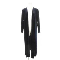 アーバンリサーチ ドアーズ URBAN RESEARCH DOORS ベロアガウン カーディガン ロング トッパー 長袖 ストレッチ ONE 紺 ネイビー /AH15