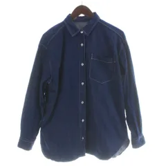 アーバンリサーチ ドアーズ URBAN RESEARCH DOORS 24SS デニムレギュラーカラーシャツ ブラウス M ブルー 長袖 胸ポケット /AB ■OS