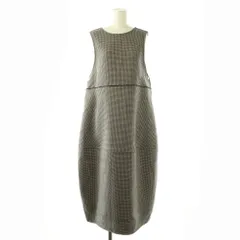 トゥモローランドコレクション TOMORROWLAND collection 25AW ガンクラブトゥースリバー4wayコクーンワンピース  ノースリーブ ロング 36 ベージュ /NR ■OS