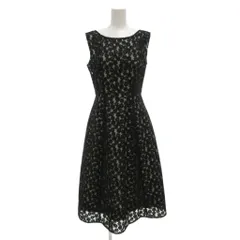 ダイアグラム Diagram 総レースワンピース ノースリーブ ロング フレア 花刺繍 38 黒 ブラック /GV ■GY59