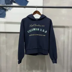 (90) ザラ ZARA レディース カジュアル 刺繍 起毛 クロップド フーディー Tシャツ