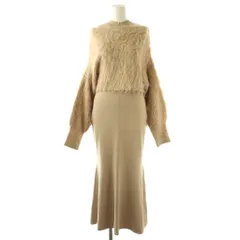 アニュアンス anuans 24AW オフショルレイヤードニットワンピース セーター S ベージュ /ES ■OS