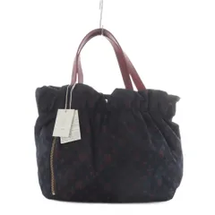 ラシット RUSSET トートバッグ ハンドバッグ モノグラム 総柄 ナイロン ネイビー ブラウン /YO25