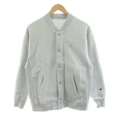 チャンピオン CHAMPION リバースウィーブ ブルゾン ジャケット スウェット地 ジップアップ ロゴ刺繍 S グレー C8-Q042 /KU