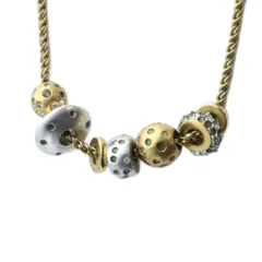 スワロフスキー SWAROVSKI ネックレス アクセサリー ペンダント クリスタル ラインストーン ロゴ ゴールド色 ■GY11 /MQ