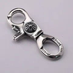 シルバー925 刻印 キーホルダー カラビナ キーチェーン キーリング シルバーアクセサリー メンズ レディース フローラルクロス   新品 送料無料 即日発送 49