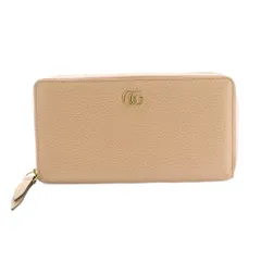 グッチ GUCCI GGマーモント 長財布 ラウンドファスナー 小銭入れ レザー ピンク 456117 /MI ■OS