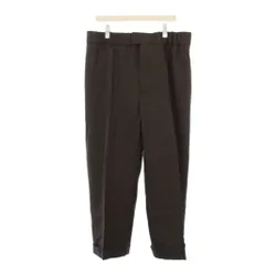 ボッテガヴェネタ BOTTEGA VENETA PRINCE OF WALES WOOL TROUSERS スラックス ワイドパンツ イージー 54 茶 750027 /KHのサムネイル