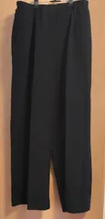 スマイルランド　LL　黒　ブラック　センタープレスパンツ　プルオンタイプ　オフィスカジュアル　フォーマル　セレモニー　大きいサイズ　プラスサイズ