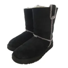 アグ オーストラリア UGG australia W Classic Short Spill Seam ショートブーツ 23cm シューズ ロゴ 黒 ブラック 1098078 /AE