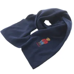 ポロ ラルフローレン POLO RALPH LAUREN ポロベア刺繍 ニットマフラー ロゴ 紺