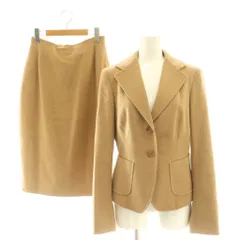 マックスマーラ MAX MARA セットアップ キャメルウール ジャケット スカート スーツ テーラード 40 ベージュ /CX ■OSのサムネイル