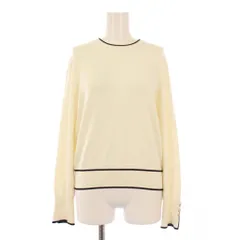 アンタイトル UNTITLED ニット セーター 長袖 クルーネック バイカラー 2 アイボリー 黒 ブラック /BB