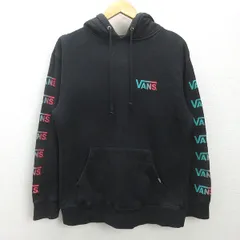 g■バンズ/VANS プルオーバーパーカー/コットン【M】黒/LADIES/54【中古】■