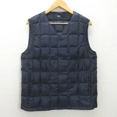 U■ユニクロ/UNIQLO ウルトラライトダウンベスト【XL】紺/men's/g15【中古】■