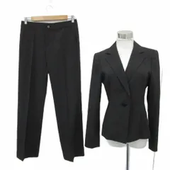 エンスウィート レナウン ensuite スーツ セットアップ 上下 テーラードジャケット シングルボタン ミドル丈 スラックスパンツ ロング丈 大きいサイズ 4 XL 黒 ブラック 無地 /YS14 ■GY58