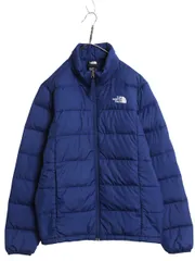 【お得なクーポン配布中!】 US企画 ノースフェイス ナイロン ダウン ジャケット メンズ M / 550フィル アウトドア ジャンパー ブルゾン ハイネック フルジップ ブルー