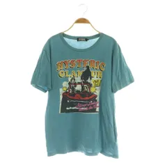 ヒステリックグラマー HYSTERIC GLAMOUR プリントTシャツ 半袖 L ブルー /MY ■OS