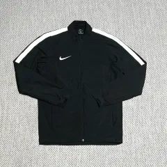 M NIKE ナイキ 黒/白 スウッシュ ウィンドブレーカー ジャケット