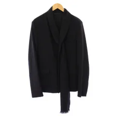 クリスヴァンアッシュ KRIS VAN ASSCHE スカーフジャケット アウター シングル 総裏地 ウール ワンカラー 46 黒 ブラック 112JA612 /BBのサムネイル
