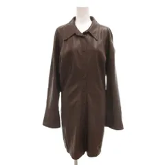 ザラ ZARA 美品 コート ワンピース ひざ丈 L 茶 ブラウン /NL