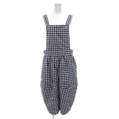 コムデギャルソン COMME des GARCONS ガール GIRL AD2022 ギンガムチェック サロペット オーバーオール XS 紺 ネイビー 白 ホワイト NK-U004 /GV ■GY19のサムネイル