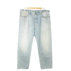 ディーゼル DIESEL デニムパンツ ジーンズ ストレート ウォッシュ加工 ダメージ加工 36 青 ブルー /AO24 ■GY19