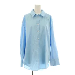 ザラ ZARA シャツ ブラウス カットソー チュニック S 水色 ライトブルー 無地 レギュラーカラー 長袖 /LP ■GY58