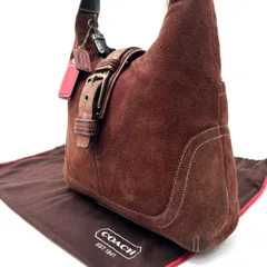 【希少品】 coach y2k soho belt handbag shoulder Suede brown コーチ ソーホー ハンドバッグ ブラウン