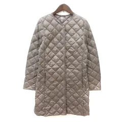 ユニクロ UNIQLO ダウンコート ロング 収納袋付き S 茶 ブラウン /MN