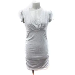 ロイヤルパーティー ROYAL PARTY ワンピース ミニ 半袖 F グレー /YI