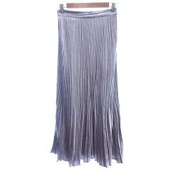 スナイデル SNIDEL プリーツスカート マキシ ロング 光沢 1 M 紫 パープル /AU