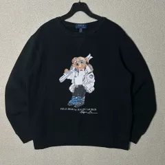 (S M) ポロ ラルフローレン ポロベア ブラック スウェット