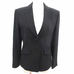 ミチコロンドンコシノ MICHIKO LONDON KOSHINO テーラードジャケット 総裏地 7 S 黒 ブラック /YK