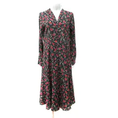 フレイアイディー FRAY I.D ワンピース ロング シフォン シアー 花柄 長袖 1 S マルチカラー /YI