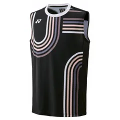 ヨネックス YONEX メンズゲームシャツ（ノースリーブ） テニス・バドミントン ウェア（メンズ） (10640Y)、(007)ブラック