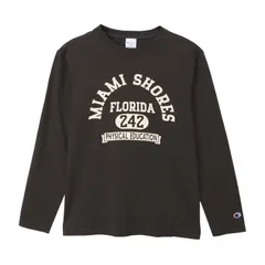チャンピオン Champion  LONG SLEEVE T-SHIRT BASIC ウェア(メンズ･ユニ) (C3-D411)、(055)オフブラック