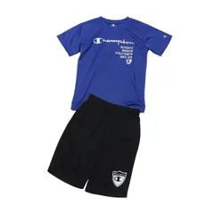 チャンピオン Champion  T-SHIRT AND SHORTS SCHOOL ウェア(キッズ) (CK-DSW05)、(340)ブルー
