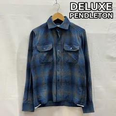 デラックスウエア PENDLETON ペンドルトン コラボ オンブレー チェック ウール 長袖 シャツ 猫目ボタン メンズ S ISItems【USED】【古着】【中古】50152072